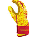 Bruce Bolt Harrison Bader Signature Series Short Long Cuff Batting Glove - Bader Flames
