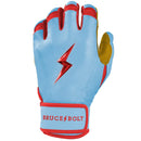 Bruce Bolt Harrison Bader Signature Series Short Cuff Batting Glove - BADER BABY BLUE