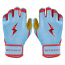 Bruce Bolt Harrison Bader Signature Series Short Cuff Batting Glove - BADER BABY BLUE