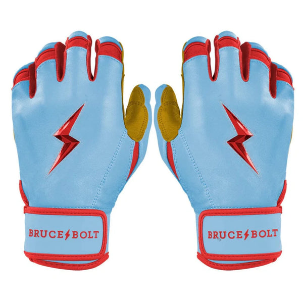 Bruce Bolt Harrison Bader Signature Series Short Cuff Batting Glove - BADER BABY BLUE