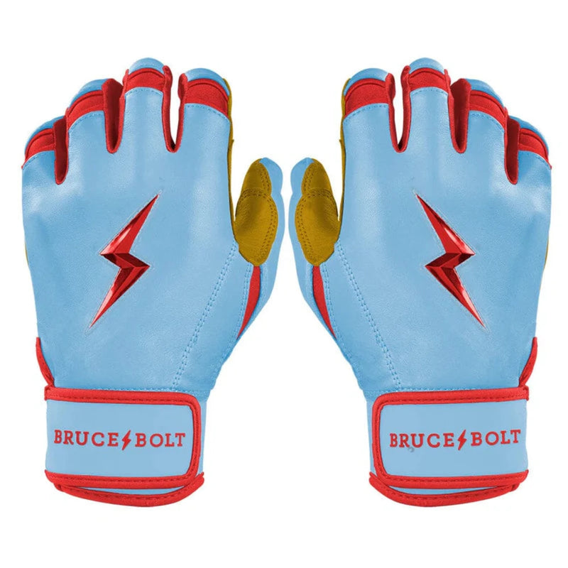 Bruce Bolt Harrison Bader Signature Series Short Cuff Batting Glove - BADER BABY BLUE