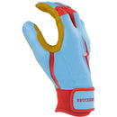 Bruce Bolt Harrison Bader Signature Series Short Cuff Batting Glove - BADER BABY BLUE