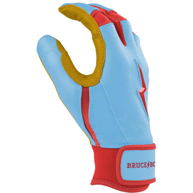 Bruce Bolt Harrison Bader Signature Series Short Cuff Batting Glove - BADER BABY BLUE