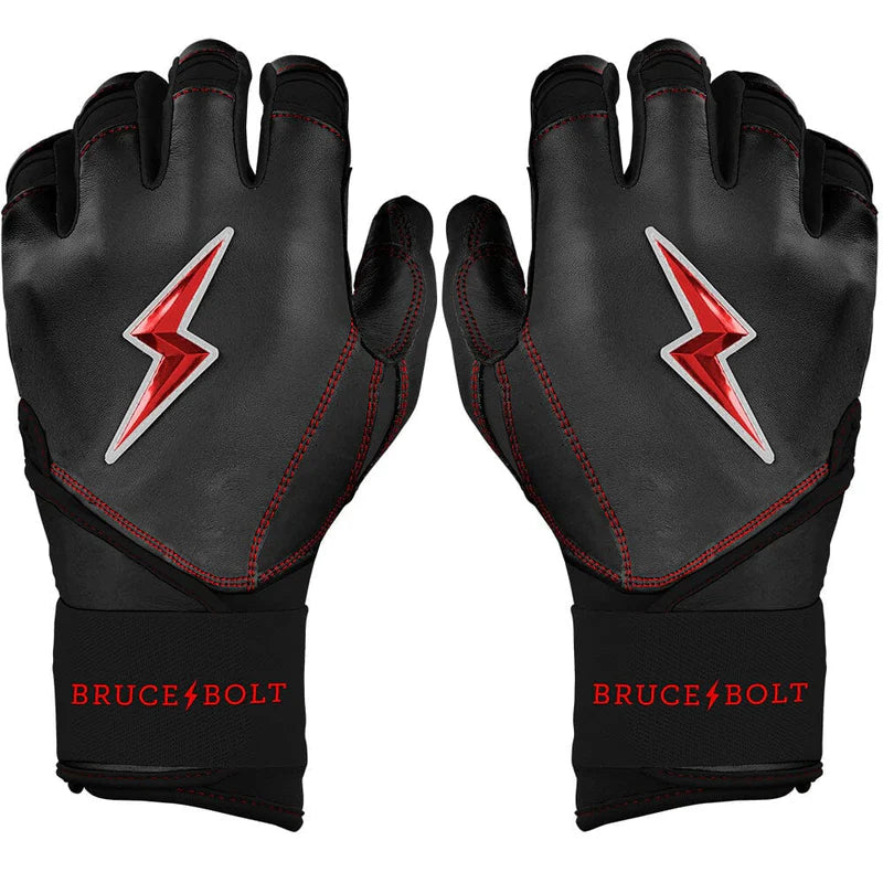 Bruce Bolt Creator Series Long Cuff Batting Glove - TC42-Black