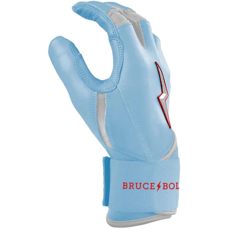 Bruce Bolt Signature Series Long Cuff Batting Glove - HAPP BABY BLUE - Long Cuff