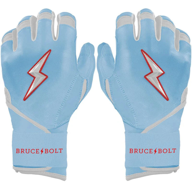 Bruce Bolt Signature Series Long Cuff Batting Glove - HAPP BABY BLUE - Long Cuff
