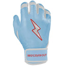 Bruce Bolt Signature Series Short Cuff Batting Glove - HAPP BABY BLUE