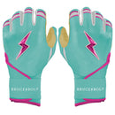 Bruce Bolt Tatis Jr. Signature Series Short Long Cuff Batting Glove - Tatis - Mint/Pink