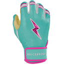 Bruce Bolt Tatis Jr Series Short Cuff Batting Glove - Tatis Mint/Pink