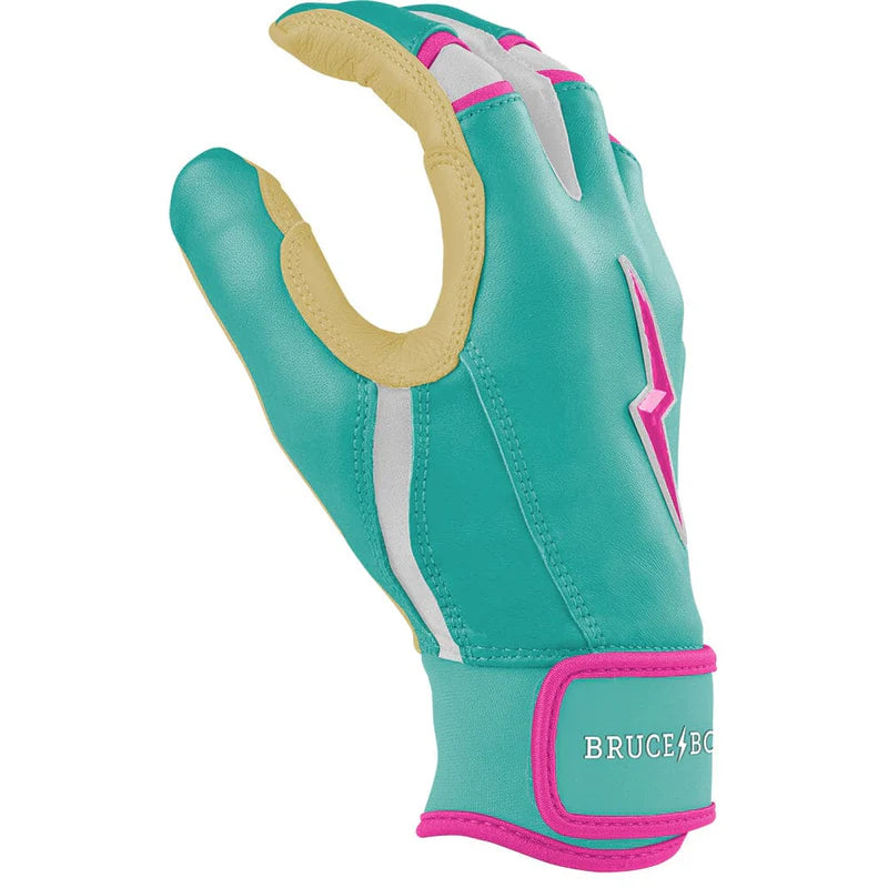 Bruce Bolt Tatis Jr Series Short Cuff Batting Glove - Tatis Mint/Pink