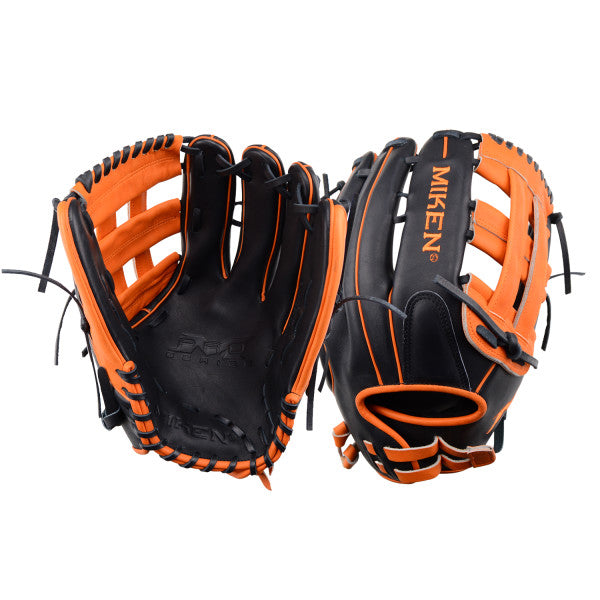 Miken Pro Limited Edition 13" Softball Glove - Black/Orange