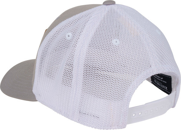 Rawlings Grey Leather Patch Snapback Hat - RWHLP-GY