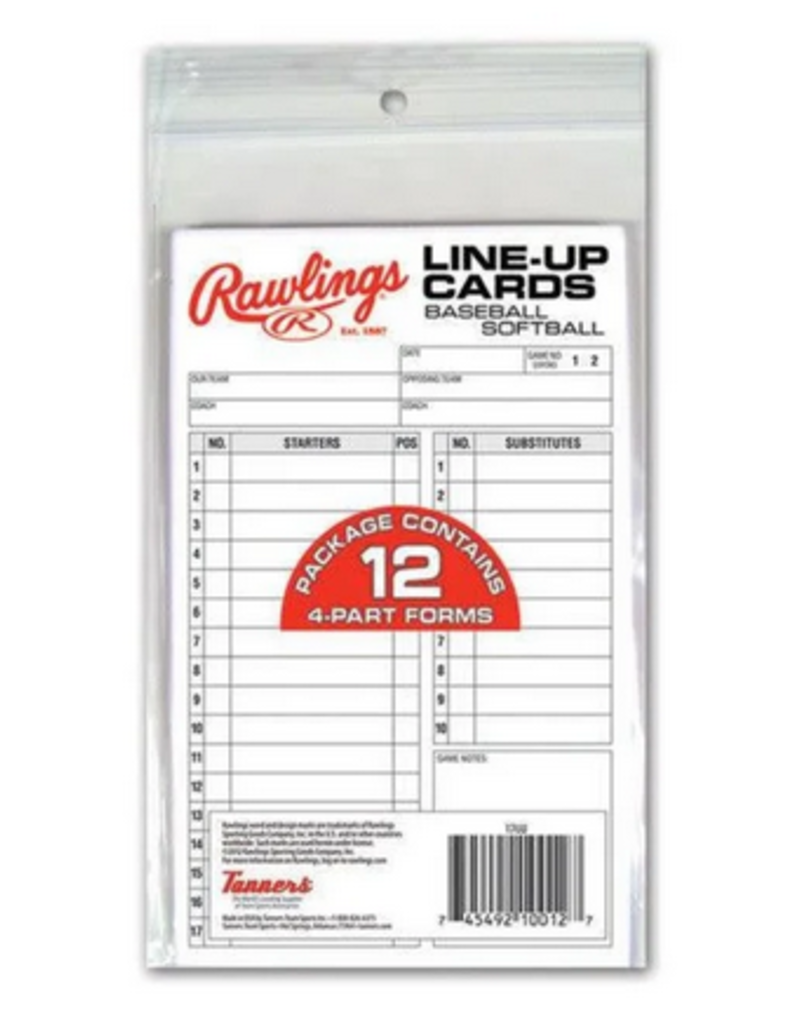 Rawlings Line Up Cards Refill Pack for System 17 - 17LU