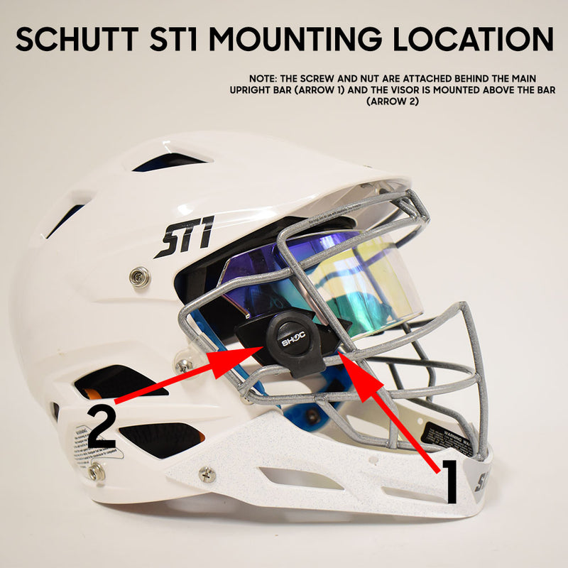 SHOC Softball Helmet Visor - Clear Sunset