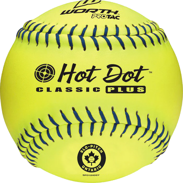 Worth SPO Certified 12" Hot Dot Single Ball - SPO12HDSY-INDIVIDUAL