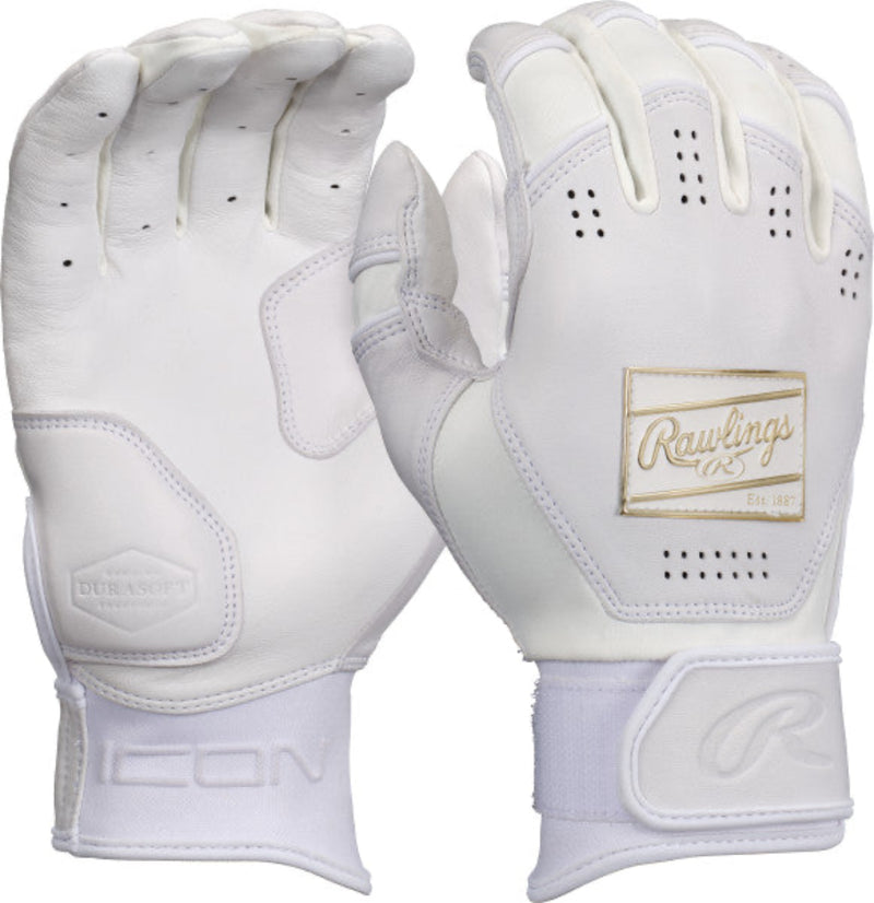 2026 Rawlings Icon Adult Batting Gloves - ICON26BG-WH/WH