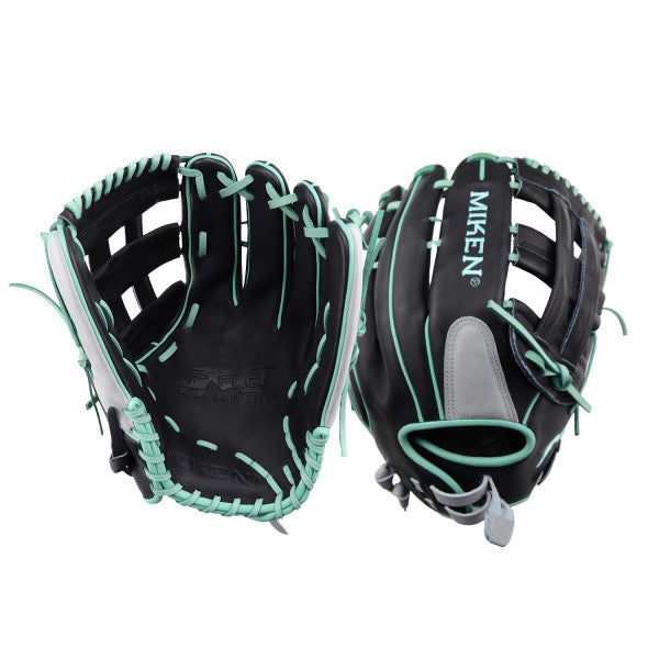 Miken Pro Limited Edition 13" Softball Glove - Black/Grey/Mint