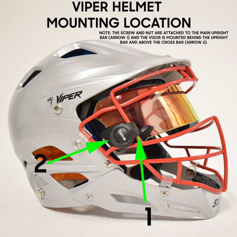 SHOC Softball Helmet Visor - Chrome Mirror