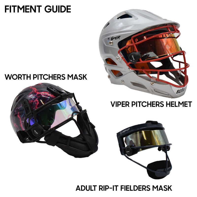SHOC Softball Helmet Visor - Clear Rainbow
