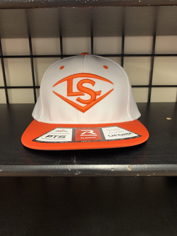 Louisville Slugger Branded Richardson PTS20 Hat   White/Orange - LSH600-PTS20-WHT/ORG/ORG